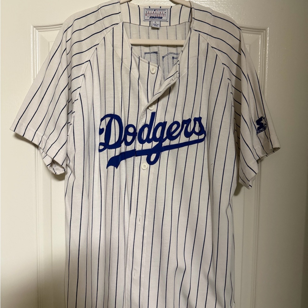 STARTER Dodgers pinstripe Nomo jersey